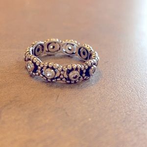 Pandora Silver CZ Her Majesty Ring (size 54)
